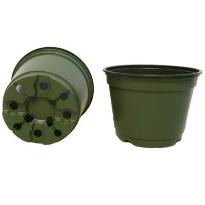 100 NEW 6 Inch TEKU Plastic Nursery Pots - Azalea Style ~ Pots ARE 6 Inch Round At the Top and 4.25 Inch Deep. - 9GreenBox