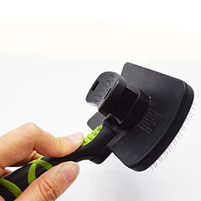 HelloPet USA - Large Self-Cleaning Slicker Brush - 9GreenBox