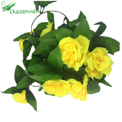 2.5m Artificial Roses Silk Flowers Garland - 9GreenBox