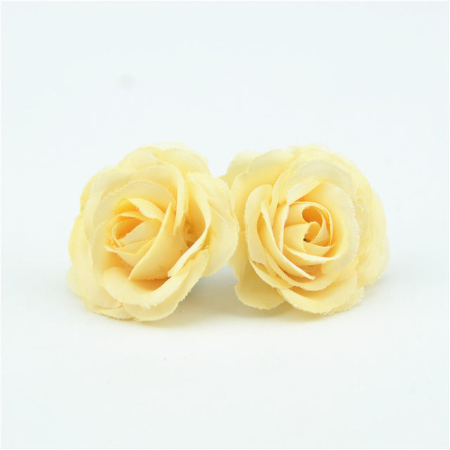 10pcs 3cm Mini Rose Cloth Artificial Flower - 9GreenBox
