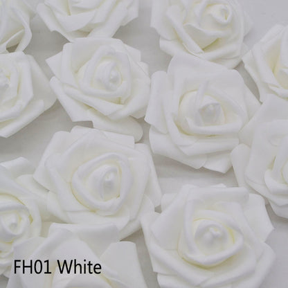 20Pcs/lot Artificial Blue Foam Rose Flower Wreath - 9GreenBox