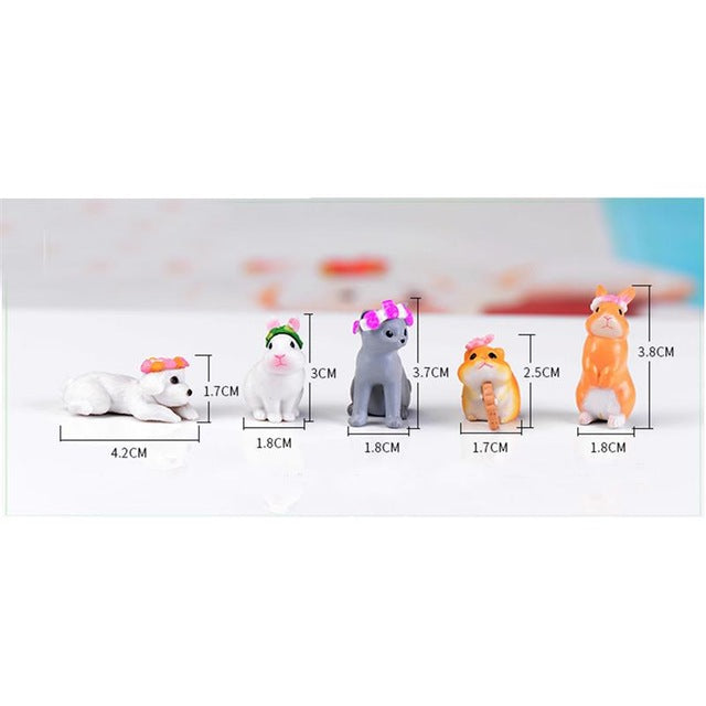 4 pcs Cute Cat Mini Fairy Resin - 9GreenBox